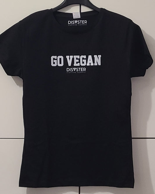 T Shirt Donna Go VEGAN 100% Cotone