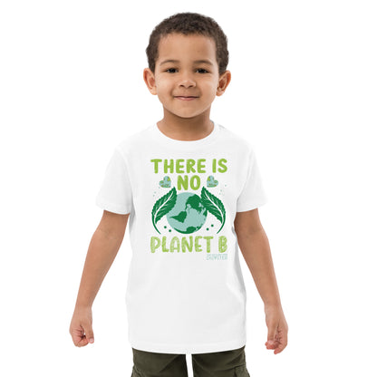 Organic Cotton Kids T Shirt - There is no Planet B White