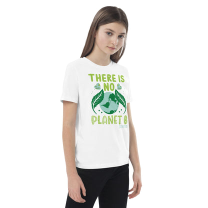 Organic Cotton Kids T Shirt - There is no Planet B White