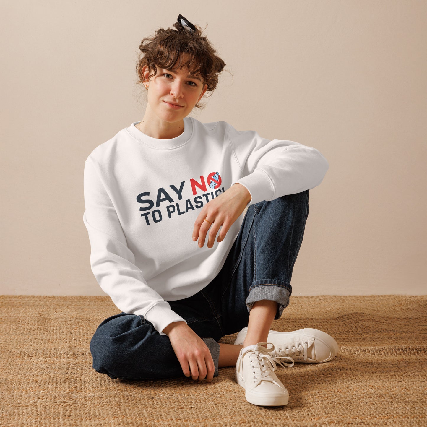 Say No To Plastic! Sweatshirt (Unisex)