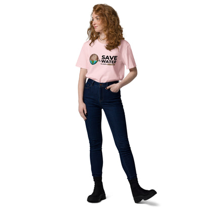Organic Cotton Unisex T Shirt - Save Water to avoid a Disaster