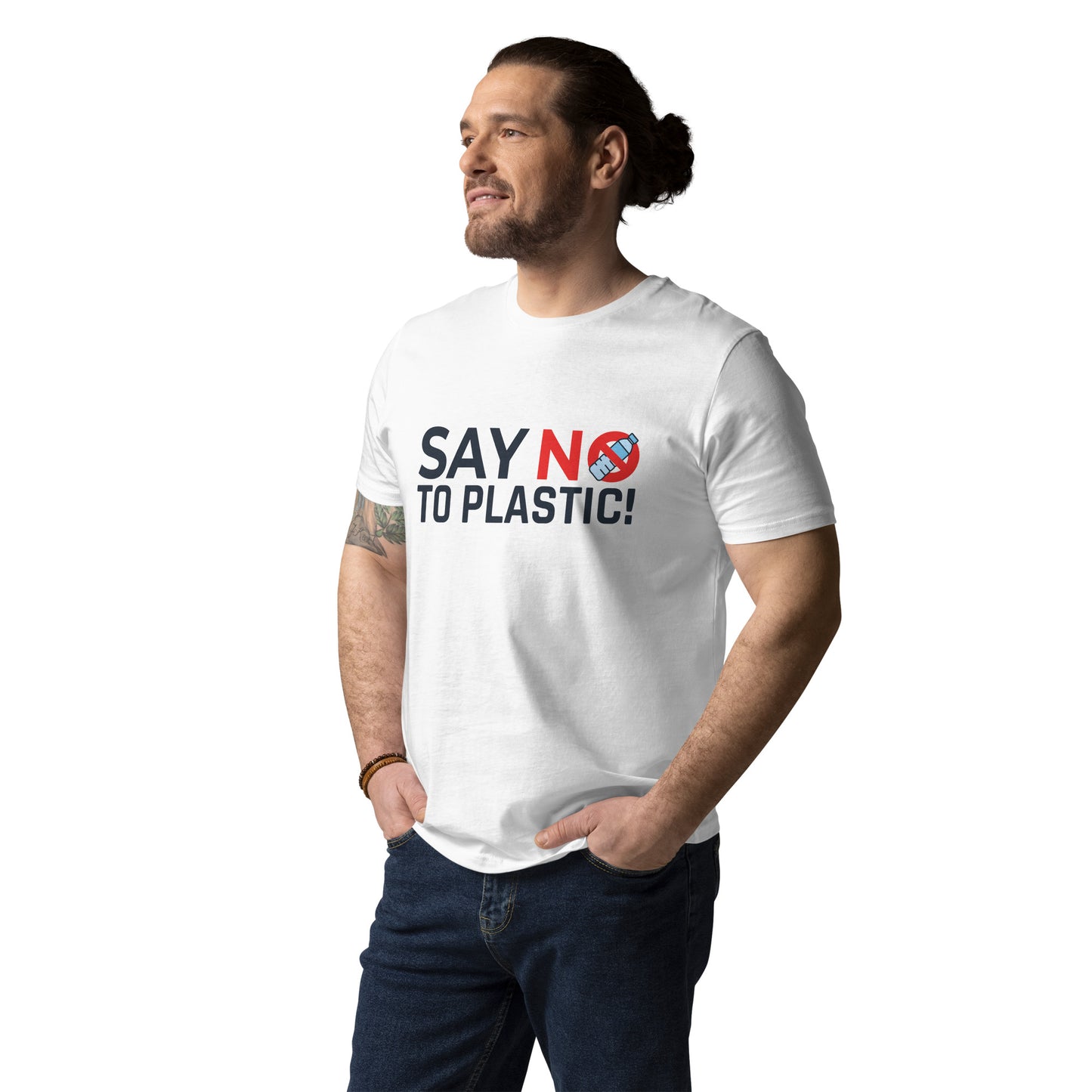 Organic Cotton Unisex T-Shirt - Say No To Plastic
